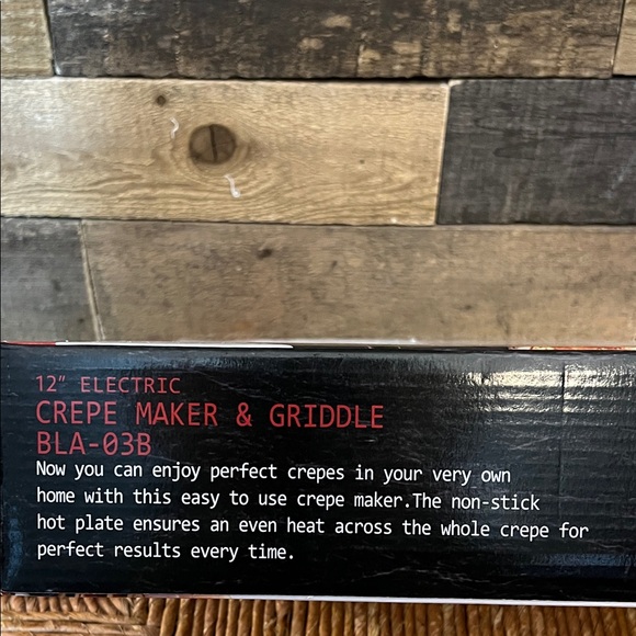 Lumme 12" Electric Crepe Maker & Griddle - Black NWT - Picture 3 of 5